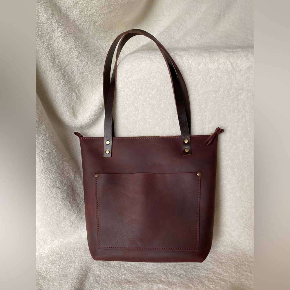 Portland Leather Goods Merlot Tote